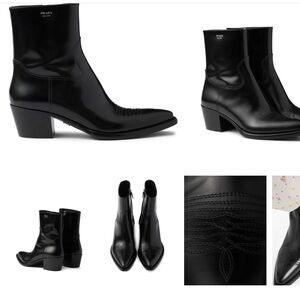 Rocco P. Black leather booties made in Italy 9 1/2-10